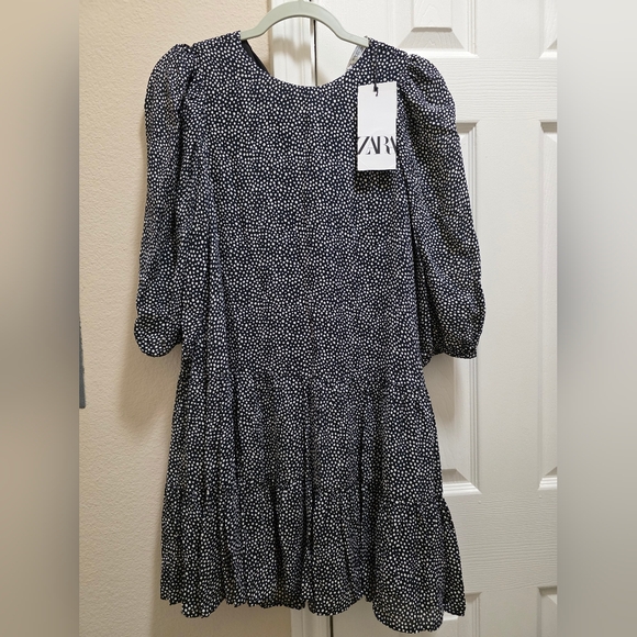 Zara Dresses & Skirts - Zara "The Helene" Micro Dot Tiered Mini Dress - NWT
